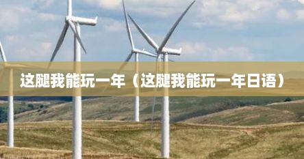 这腿我能玩一年动图（这腿我能玩一年（这腿我能玩一年日语））