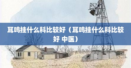 耳鸣挂什么科比较好（耳鸣挂什么科比较好 中医）