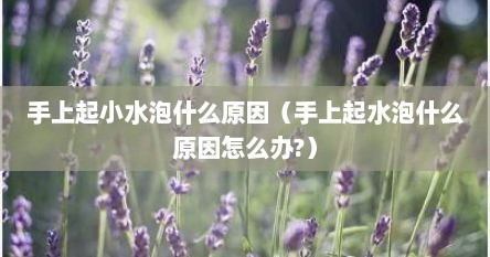 手上起小水泡什么原因（手上起水泡什么原因怎么办?）