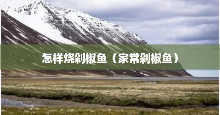 怎样烧剁椒鱼（家常剁椒鱼）
