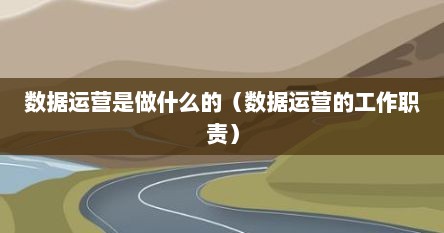 数据运营是做什么的（数据运营的工作职责）