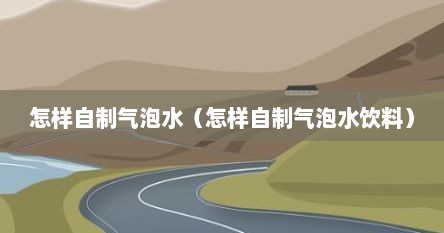 怎样自制气泡水（怎样自制气泡水饮料）