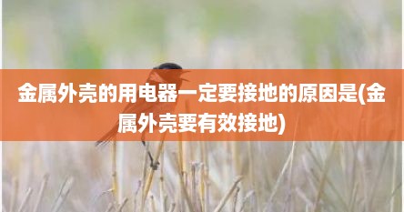 金属外壳的用电器一定要接地的原因是(金属外壳要有效接地)