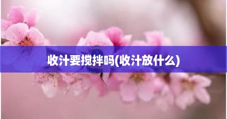 收汁要搅拌吗(收汁放什么)