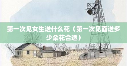 第一次见女生送什么花（第一次见面送多少朵花合适）