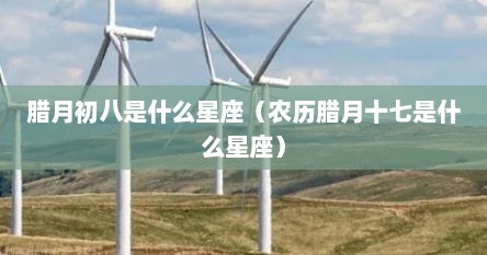 腊月初八是什么星座（农历腊月十七是什么星座）