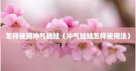 怎样使用冲气娃娃（冲气娃娃怎样使用法）