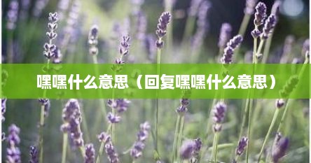 嘿嘿什么意思（回复嘿嘿什么意思）