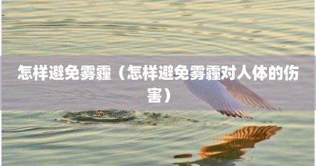 怎样避免雾霾（怎样避免雾霾对人体的伤害）