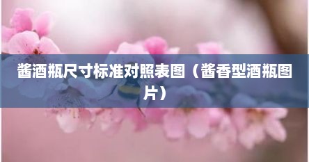 酱酒瓶尺寸标准对照表图（酱香型酒瓶图片）