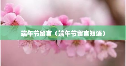 端午节留言7字短语（端午节留言怎么写）
