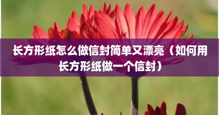 长方形纸怎么做信封简单又漂亮（如何用长方形纸做一个信封）