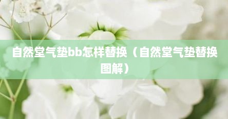 自然堂气垫bb怎样替换（自然堂气垫替换图解）