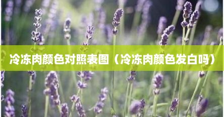 冷冻肉颜色对照表图（冷冻肉颜色发白吗）