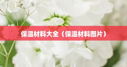 保温材料大全（保温材料图片）