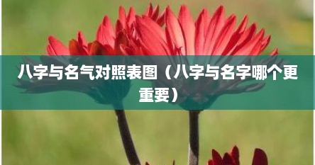 八字与名气对照表图（八字与名字哪个更重要）