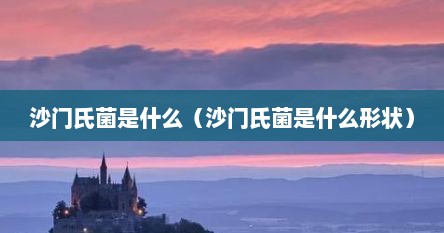 沙门氏菌是什么（沙门氏菌是什么形状）