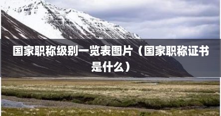国家职称名录（国家职称系列有哪些）