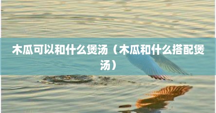 木瓜可以和什么煲汤（木瓜和什么搭配煲汤）