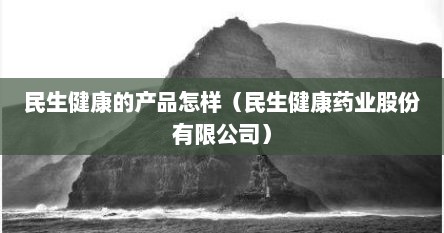 民生健康股份有限公司（民生健康）
