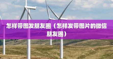 怎样带图发朋友圈（怎样发带图片的微信朋友圈）