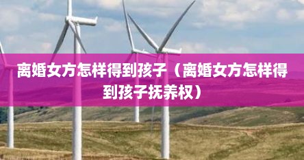 离婚女方怎样得到孩子（离婚女方怎样得到孩子抚养权）
