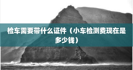 检车需要带什么证件（小车检测费现在是多少钱）