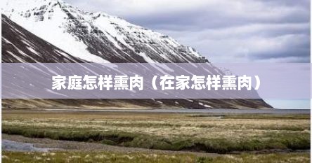 家庭怎样熏肉（在家怎样熏肉）