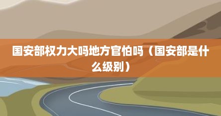 国安部权力大吗地方官怕吗（国安部是什么级别）