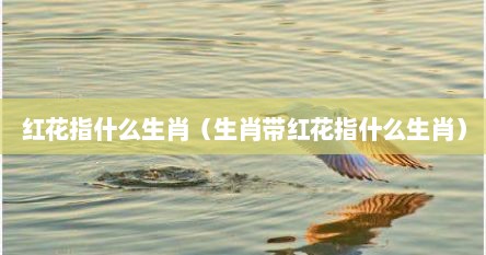 红花指什么生肖（生肖带红花指什么生肖）