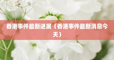 香港事件最新进展（香港事件最新消息今天）