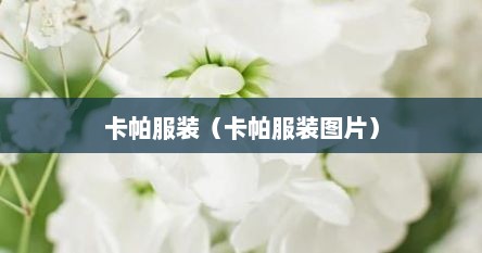 卡帕服装（卡帕服装图片）