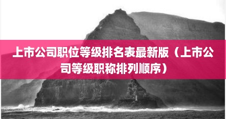 上市公司职位等级排名表最新版（上市公司等级职称排列顺序）