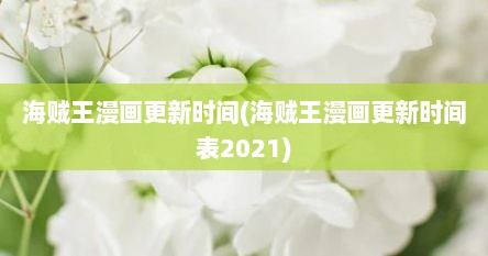 海贼王漫画更新时间(海贼王漫画更新时间表2021)