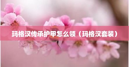 玛格汉传承护甲怎么领（玛格汉套装）