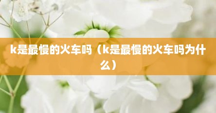 k是最慢的火车吗（k是最慢的火车吗为什么）