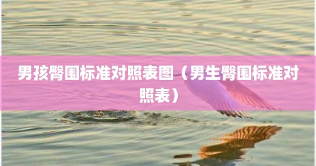 男孩臀围标准对照表图（男生臀围标准对照表）