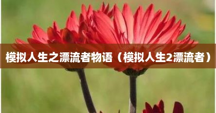 模拟人生之漂流者物语（模拟人生2漂流者）