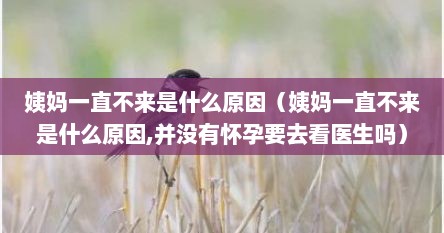 姨妈一直不来是什么原因（姨妈一直不来是什么原因,并没有怀孕要去看医生吗）