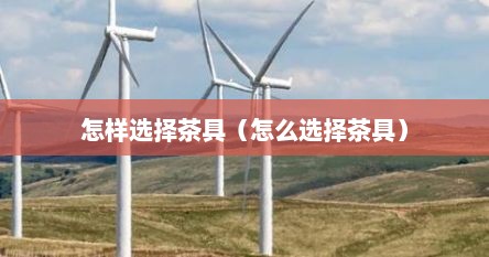 怎样选择茶具（怎么选择茶具）