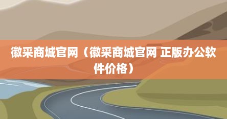 徽采商城官网（徽采商城官网 正版办公软件价格）