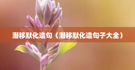 潜移默化造句（潜移默化造句子大全）