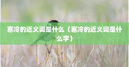 寒冷的近义词是什么意思（寒冷的近义词有哪些）