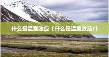 什么是温室效应（什么是温室效应?）