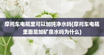 摩托车电瓶里可以加纯净水吗(摩托车电瓶里面是加矿泉水吗为什么)