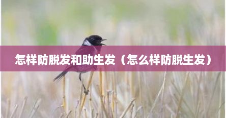 怎样防脱发和助生发（怎么样防脱生发）