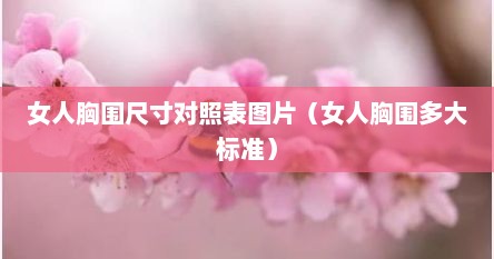 女人胸围尺寸对照表图片（女人胸围多大标准）