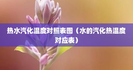 热水汽化温度对照表图（水的汽化热温度对应表）