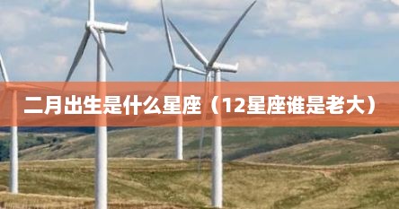 二月出生是什么星座（12星座谁是老大）
