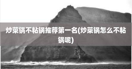 炒菜锅不粘锅推荐第一名(炒菜锅怎么不粘锅呢)